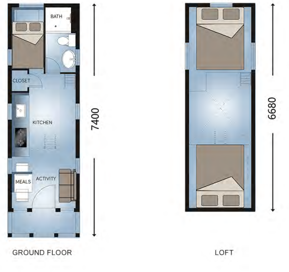 Tiny House , TIS01 - 153 sqft in main +153 loft
