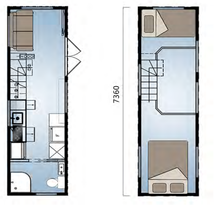 Tiny house TIS03, 301 sqft