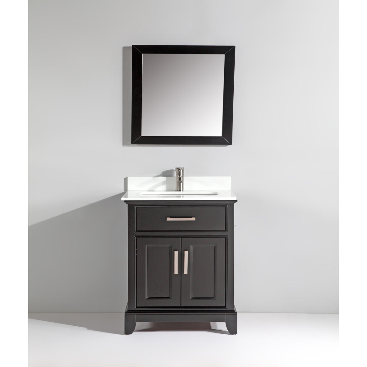 Vanity art - Single Sink Vanity 30" Espresso– Super White Phoenix Stone