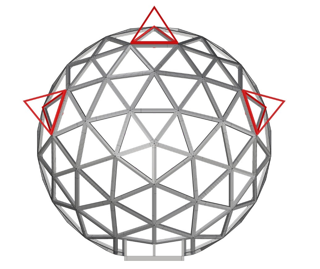 Glass Dome , SGD01, Single layer glass, 5M , 210sqft