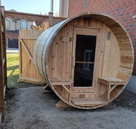 Barrel Sauna SA01 - 6ft x 6ft - 2-4 persone