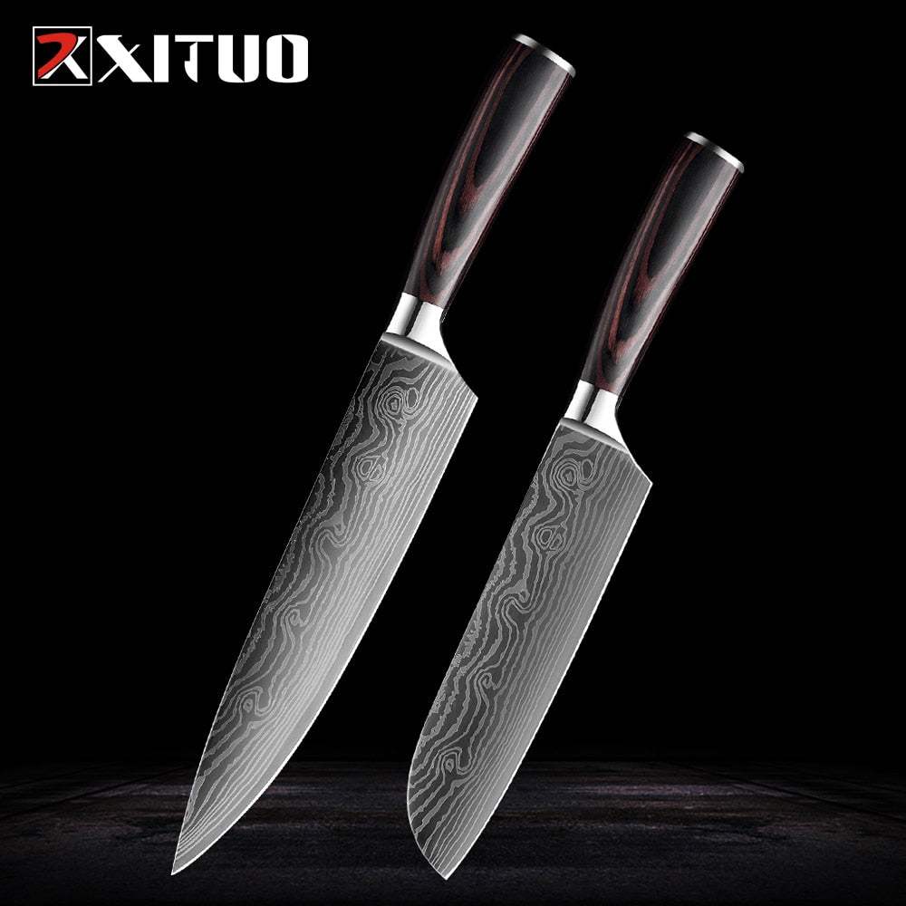 Stainless steel kitchen knives set Japanese chef knife