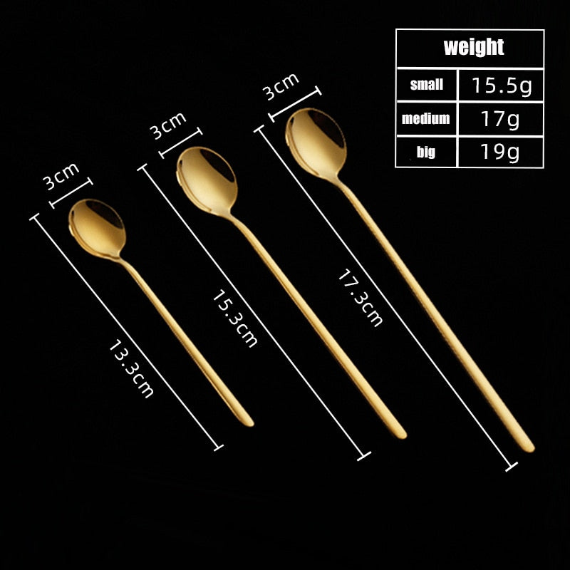 Mixing Spoon Round Shape Stainless Steel