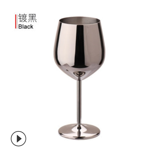 stainless steel copper plated single-layer goblet cocktail glass 500 ml wine glass champagne glass