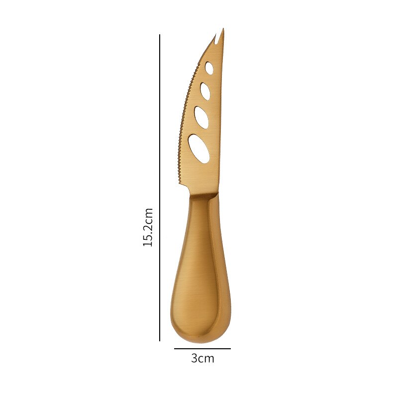 Golden Silver Stainless Steel Butter Cheese Knife Fork