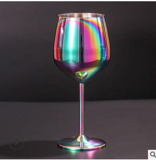 stainless steel copper plated single-layer goblet cocktail glass 500 ml wine glass champagne glass