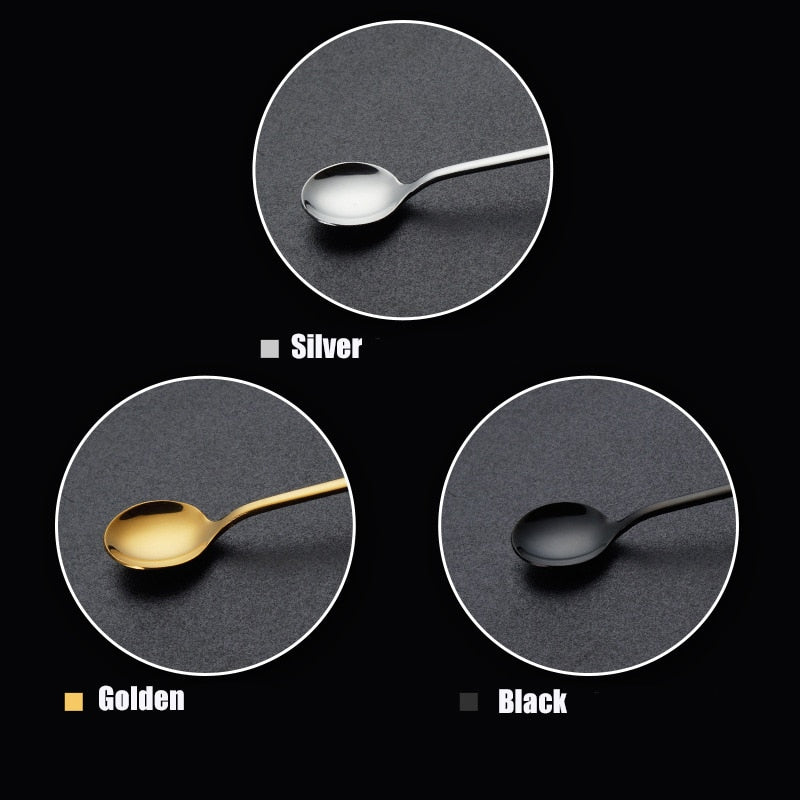 Mixing Spoon Round Shape Stainless Steel