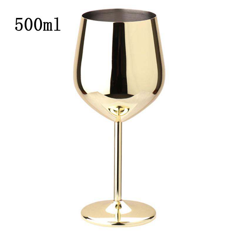 Stainless Steel Goblet Champagne Cup Wine Glass Cocktail Glass