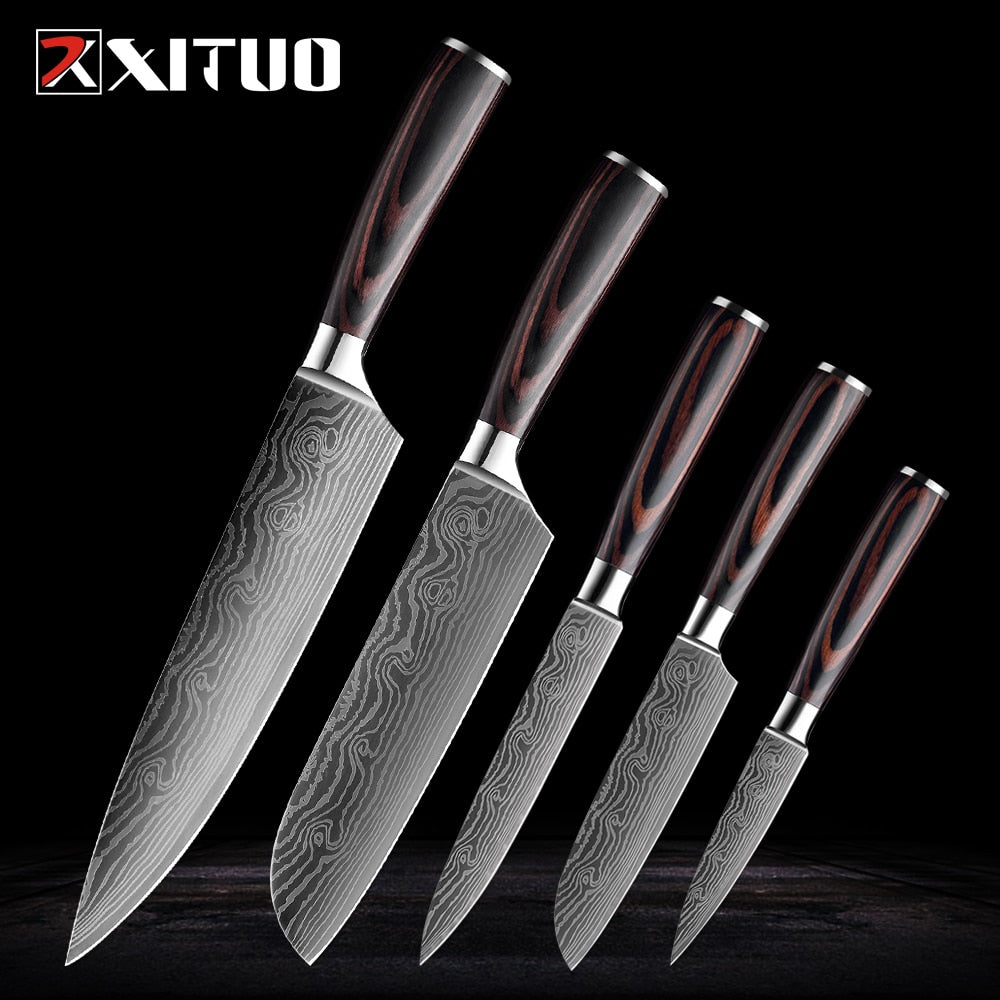 Stainless steel kitchen knives set Japanese chef knife