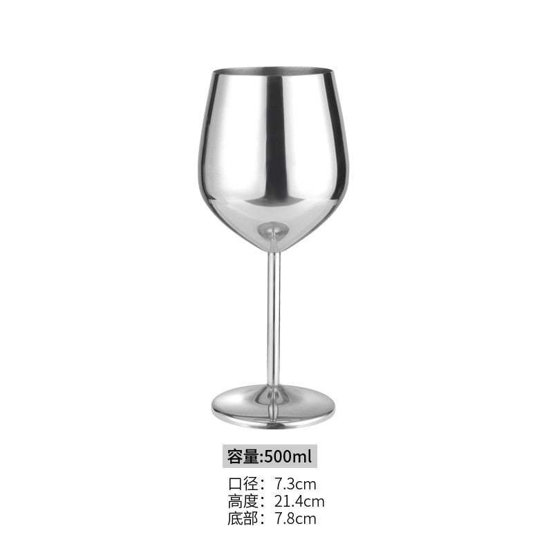 stainless steel copper plated single-layer goblet cocktail glass 500 ml wine glass champagne glass