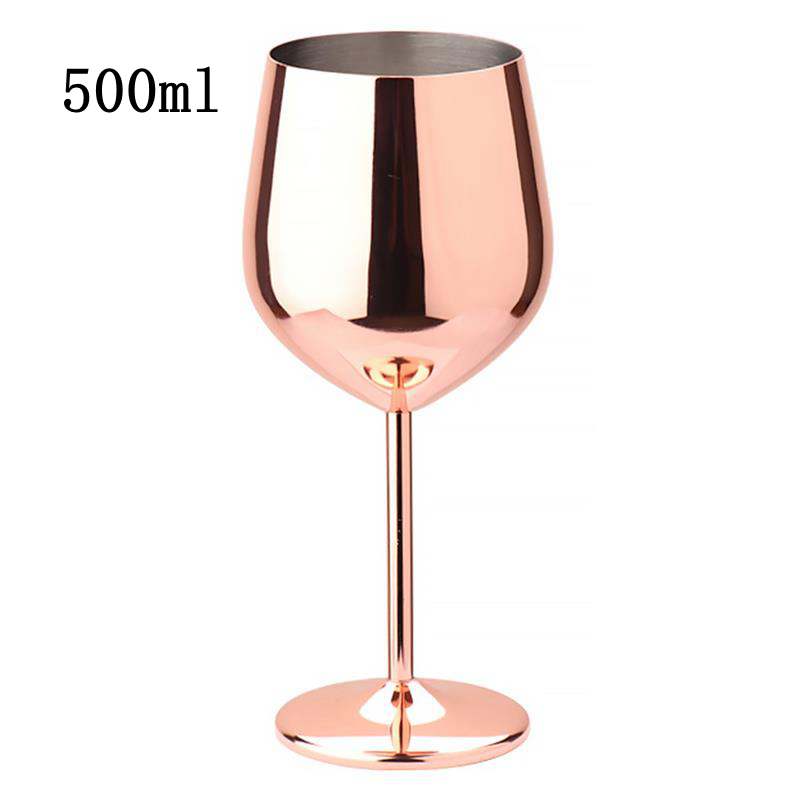 Stainless Steel Goblet Champagne Cup Wine Glass Cocktail Glass