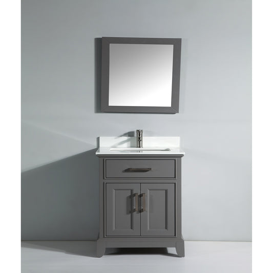 Vanity art - Single Sink Vanity 30" - 1030 Grey– Super White Phoenix Stone